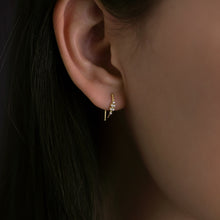 Load image into Gallery viewer, Pixie Threader Earrings in Diamond